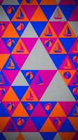 Vibrant triangular seamless pattern with sailboats and beach balls in bright colors. Nautical summer design for textile, wallpaper and wrapping paper backgrounds.