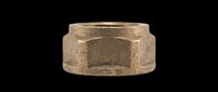 Brass hexagonal cap nut isolated on transparent background, ready for clipart, print-on-demand products, t-shirt designs, stickers, and sublimation projects.