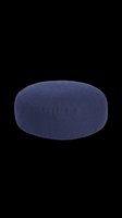 Round navy blue meditation cushion isolated on transparent background, ready for yoga, wellness, and home decor clipart, stickers, print on demand, and t-shirt design use.