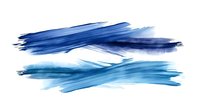 Abstract watercolor brush strokes in shades of navy and light blue create dynamic horizontal layers on white background, ready for graphic design projects.