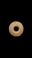 Roll of natural jute twine isolated on transparent background, png clipart for rustic crafts, stickers, print on demand, sublimation, and t-shirt design use.