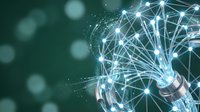 Digital network connections with glowing nodes and data points creating futuristic technology web for business innovation and connectivity concepts.