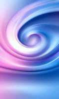 Abstract swirling pattern in soft pink and blue gradient colors creating dynamic spiral motion effect against blurred background, suitable for modern design projects.