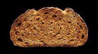 Whole grain bread slice isolated on transparent background, ready for stickers, print on demand, T-shirt design, clipart, and sublimation projects.