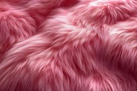 Luxurious pink faux fur texture with soft, flowing strands creating waves and shadows. Natural-looking synthetic material suitable for fashion and interior design backgrounds.