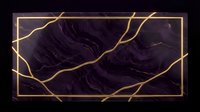 Luxury dark purple marble texture with golden veins and elegant gold frame for premium design projects and sophisticated branding materials.