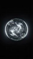 Petri dish with glowing white particles swirling in circular motion against dark background, suitable for scientific research, microbiology, biotechnology, and laboratory education materials.