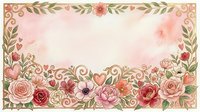 Vintage floral border frame with roses, peonies, and botanical elements on cream background. Ornamental design for invitations, cards, and decorative projects.