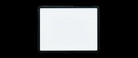Blank white board with rounded black frame, isolated on transparent background. Ready for clipart, stickers, t-shirt design, print on demand, and sublimation projects.