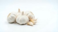 Fresh garlic bulbs and cloves isolated on white background, ready for culinary design, cooking content, recipe illustrations, and food packaging.