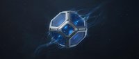 Futuristic glowing geometric orb with blue energy streams on dark background, suitable for sci-fi game design and tech graphics.