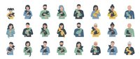 Diverse group of people holding babies and infants in caring poses, representing modern parenting, childcare, and family bonding across different ethnicities.