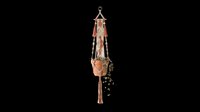 Macramé plant hanger with terracotta pot and trailing greenery, isolated on transparent background. Ready for t-shirt designs, clipart, stickers, print-on-demand products, and sublimation projects.