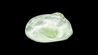 Crushed glass fragment in pale green tone, isolated on transparent background. Ready for design use on t-shirts, stickers, sublimation products, and print-on-demand materials.