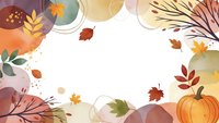Autumn frame with pumpkins, falling leaves and branches creating decorative border on white background for seasonal designs and harvest celebrations.