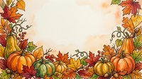 Autumn harvest arrangement with pumpkins, gourds, and fall foliage on isolated background, ready for seasonal designs and decorative projects.