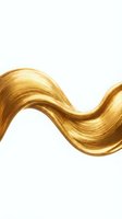 Golden metallic wave flowing smoothly across white background with luxurious brushed texture for premium design projects.
