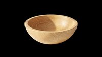 Wooden bowl with natural grain texture isolated on transparent background, ready for design use on t-shirts, clipart, stickers, print-on-demand products, and sublimation projects.