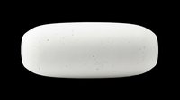 White oval soap bar with subtle texture, isolated on transparent background, ready for T-shirt design, stickers, clipart, print on demand, and sublimation projects.