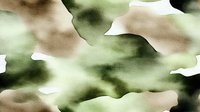 Abstract camouflage pattern with organic shapes in soft green, beige, and white tones. Seamless design tiles into continuous background for textiles, wallpaper, and apparel.