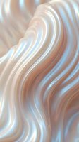 Flowing abstract waves in soft beige and blue tones create elegant curved lines. Modern digital art background for luxury branding and contemporary design projects.