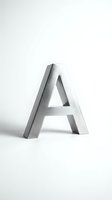White letter A standing on clean background with modern typography design for branding and educational projects.