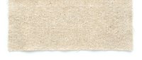 Beige linen fabric swatch with raw edges isolated on white background, suitable for textile design, interior decoration, and fashion projects.