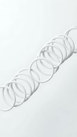 White spiral coil spring isolated on light background, suitable for industrial design, engineering graphics, and technical illustrations.