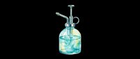 Watercolor glass plant mister spray bottle isolated on transparent background, ready for stickers, t-shirt design, clipart, print on demand, and sublimation projects.
