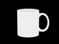 Plain white coffee mug isolated on transparent background, ready for custom design use in mockups, print on demand, sublimation, clipart, and sticker projects.