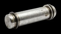 Metallic cylinder with rubber grip rings isolated on transparent background, ready for clipart, print-on-demand designs, t-shirt graphics, stickers, and sublimation projects.