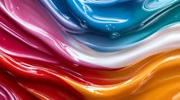Abstract liquid waves in vibrant rainbow colors flowing smoothly with glossy reflective surface creating dynamic motion for modern digital backgrounds.