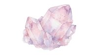 Isolated amethyst crystal cluster with soft pink and lavender tones on white background, suitable for wellness, spirituality, and design projects.