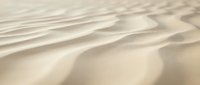 Desert sand dunes with rippling wave patterns and soft shadows, suitable for travel, nature, and background design projects.