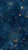 Deep navy blue watercolor background with scattered gold stars and glitter, creating a magical night sky effect for celestial designs.