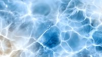 Clear blue swimming pool water with sunlight reflections creating rippling patterns and caustic light effects on pool bottom for summer vacation concepts.