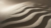 Smooth sand dunes with flowing curves and soft shadows creating natural wave patterns in warm beige tones for minimalist design projects.