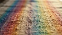 Colorful rainbow spectrum paint splashes on textured canvas fabric surface creating artistic abstract background for creative projects and design work.