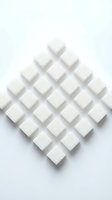 White sugar cubes arranged in diamond pattern on clean background for food and nutrition concepts.