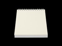 Spiral bound blank notepad isolated on transparent background, ready for stickers, clipart, print on demand, T-shirt design, and sublimation projects.