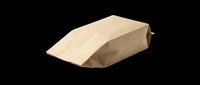 Kraft paper bag isolated on transparent background, ready for T-shirt design, stickers, clipart, print on demand, and sublimation projects.