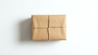 Four brown kraft paper packages arranged in grid pattern on white background for shipping and delivery concepts.