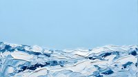 Snowy mountain landscape with rolling hills covered in white snow and blue shadows, winter scenery for travel and nature projects.