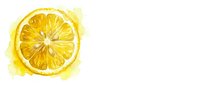 Fresh lemon slice with watercolor splash on white background, isolated citrus fruit cross-section showing juicy segments for healthy lifestyle designs.