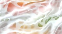 Soft flowing abstract background in pastel pink, peach and sage green colors with smooth wavy organic shapes creating dreamy ethereal atmosphere.