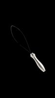 Stainless steel dental mirror with reflective oval head and ergonomic handle, isolated on transparent background. Ready for clipart, print-on-demand, sublimation, and design projects.