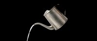 Stainless steel watering can pouring water, isolated on transparent background. Ready for garden clipart, t-shirt design, stickers, print on demand, and sublimation projects.