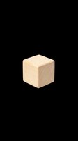 Solid wooden cube with natural light pine finish, isolated on transparent background, ready for clipart, t-shirt design, print-on-demand products, stickers, and sublimation projects.