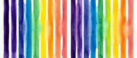 Watercolor rainbow stripes pattern with vibrant colors on white background, seamless design for textile, wallpaper and creative projects.