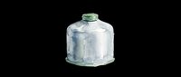 Vintage glass cloche dome with green cap, isolated on transparent background. Ready for design use on t-shirts, clipart, stickers, print-on-demand products, and sublimation projects.